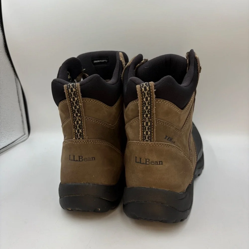 L.L. Bean Tek 2.5 Snow Boots Mens 13 Brown Good Waterproof PrimaLoft‎ Insulated